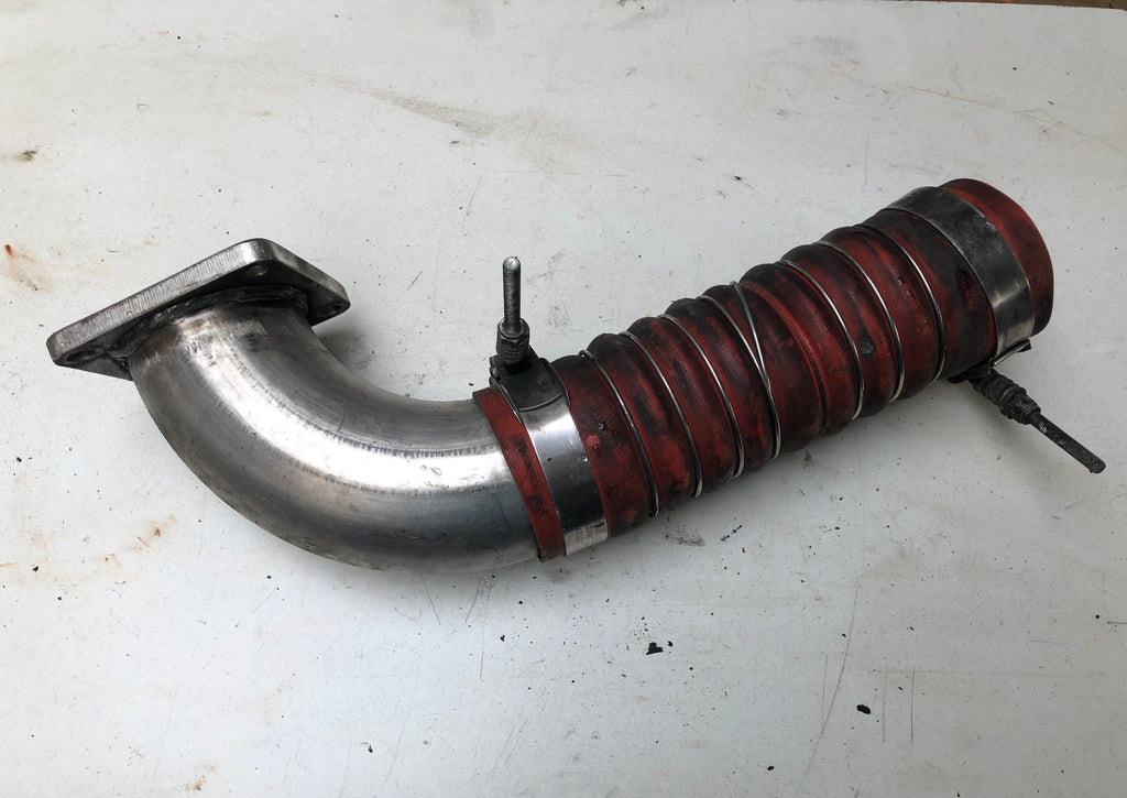 SECOND HAND CAC PIPE ADAPTOR JCB Part No. 830/12754 SECOND HAND, USED, WHEELED LOADER Vicary Plant Spares